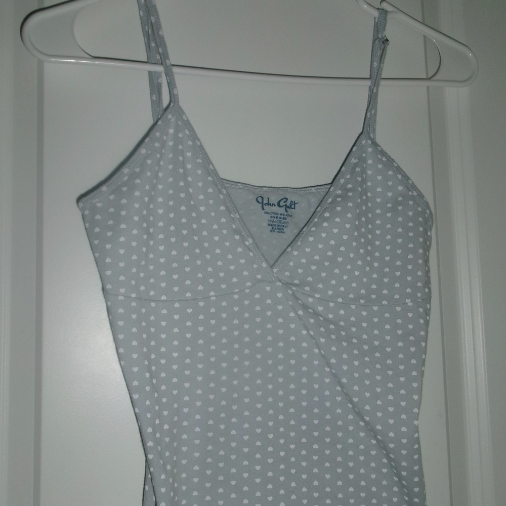 Gray Polka Dot Top